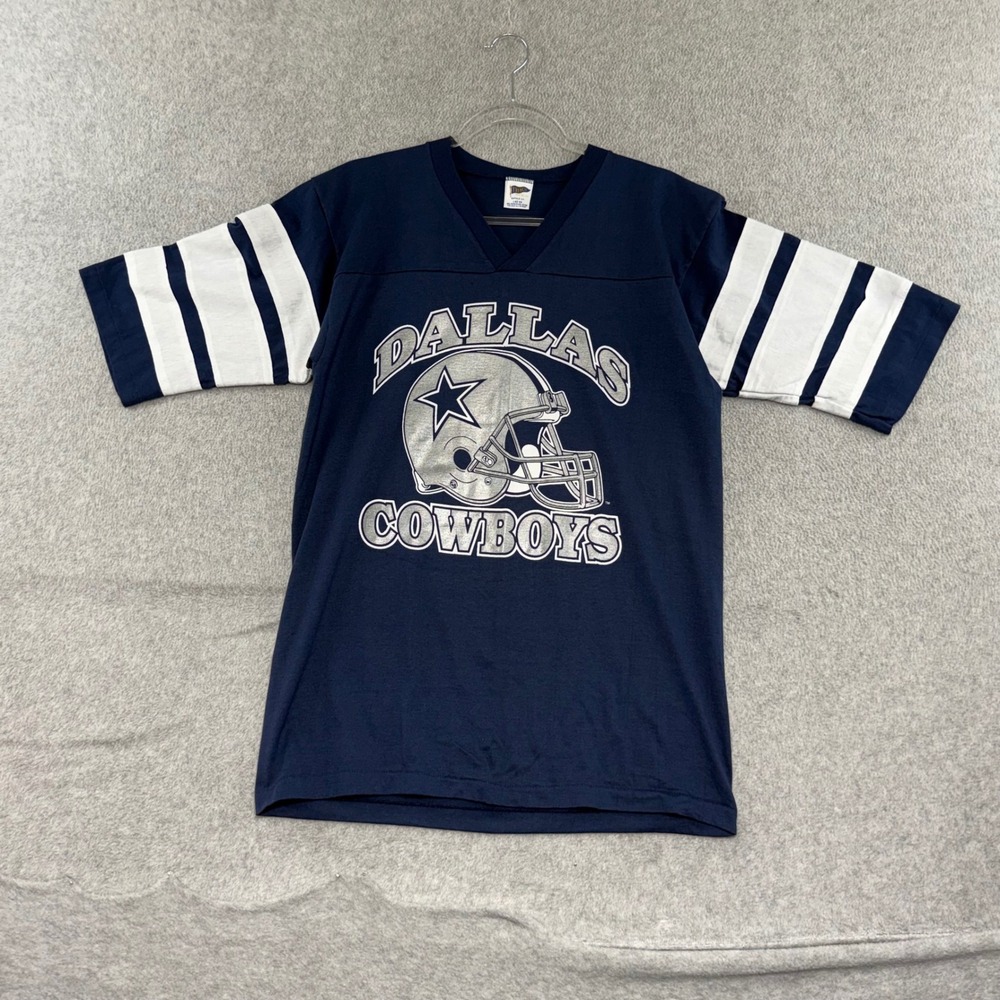 Trench Dallas Cowboys T-Shirt Mens Large Navy Blue Vintage 90s Jersey Style